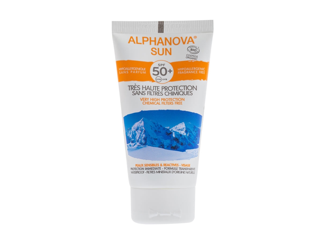 Alphanova - Sun SPF 50 rosto hipoalergênico orgânico 50 g