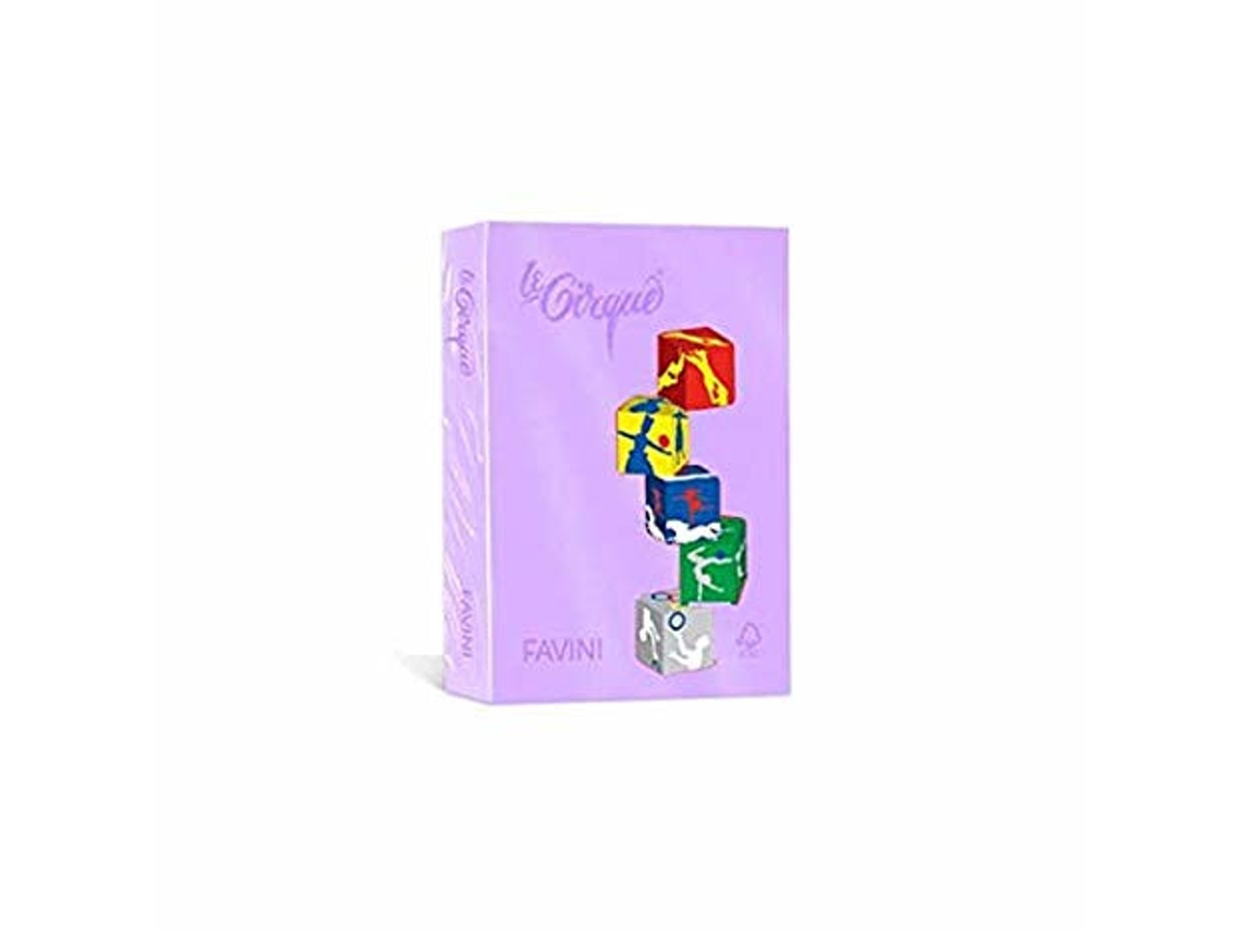 Papel FAVINI Le Cirque para Impressora Jato de Tinta A3 297X420 Mm 500 Folhas Lilás