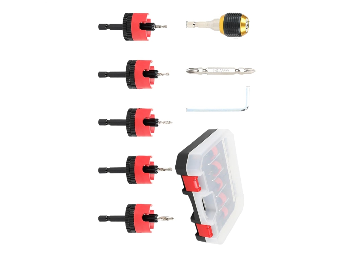 Conjunto De 7 Brocas De Fresagem, Conjunto De Brocas Cônicas - Haste