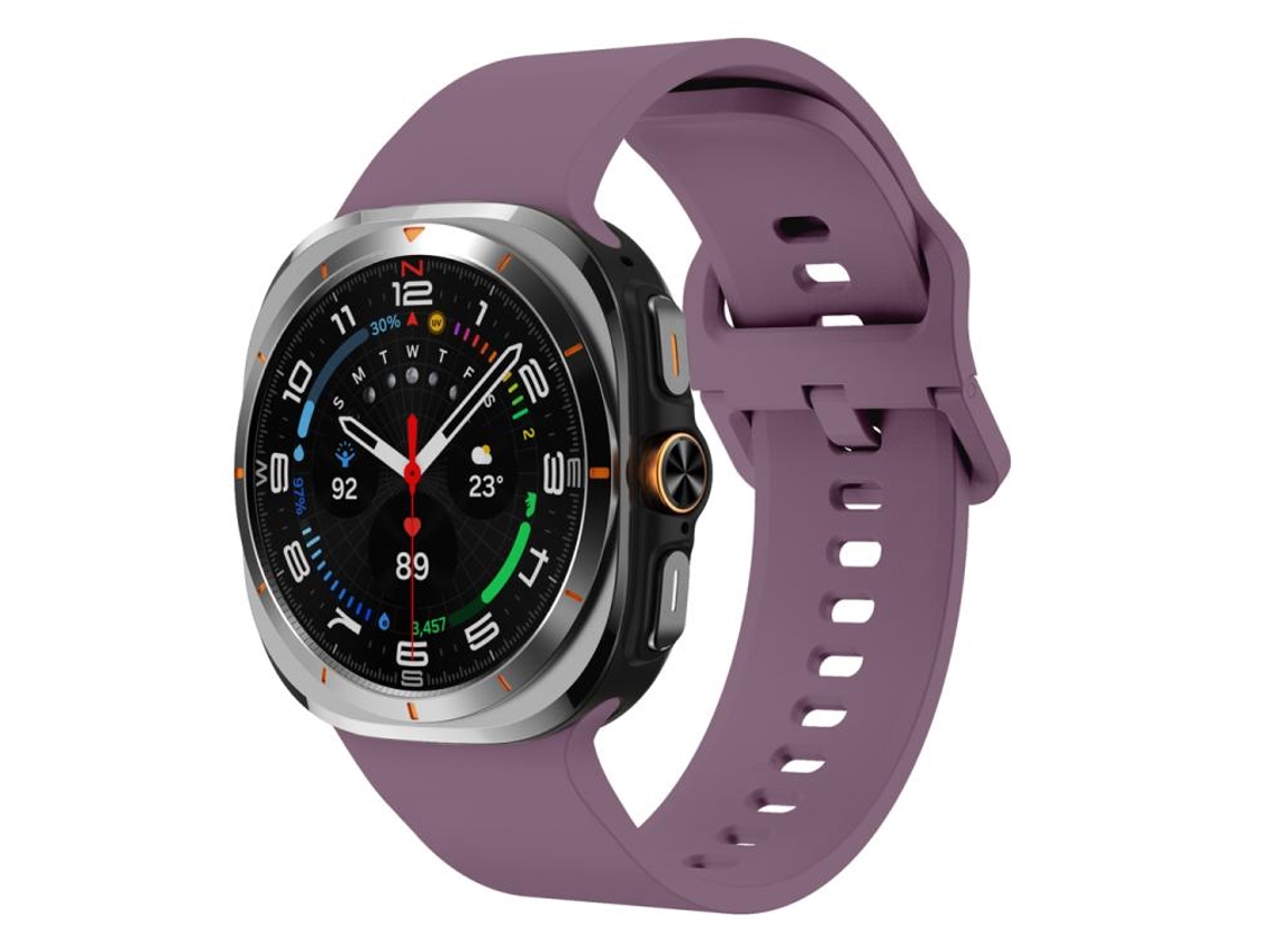 Bracelete Silicone com Fivela Roxo Fumê para Samsung Galaxy Watch Ultra XIAOMOYU (47mm)