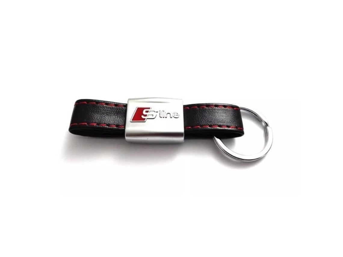 Porta chaves em couro vermelho, resistente, multifuncional, com suporte