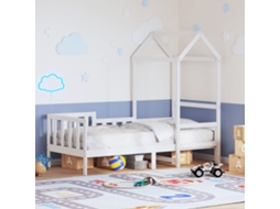 Vidaxl Sofá-cama Com Telhado 80x200 Cm Madeira De Pinho Maciça Branco