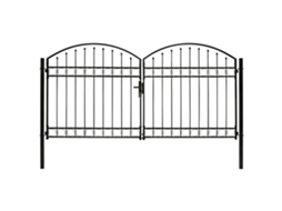 Fence Gate, Fence Gates Vidaxl Preto Aço (300 X 150 Cm)