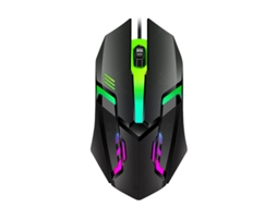 Rato Yizhood P10 Esportes Led Luminoso Retroiluminado Usb Com Fio Para Pc De Mesa Laptop Computador De Escritório Mouse Para Jogos Preto