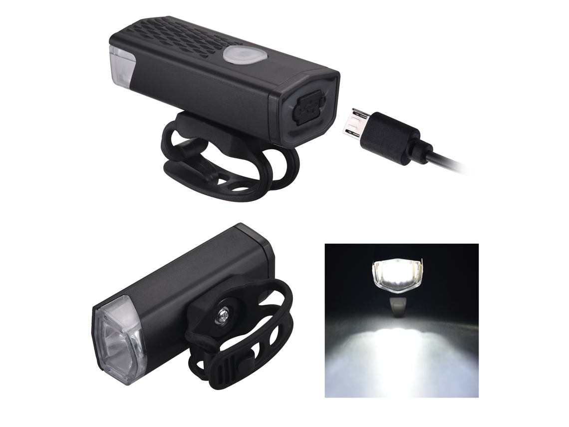 Conjunto De Luzes Para Bicicleta Recarregáveis Usb Luz Dianteira E Traseira Impermeável Brilhante