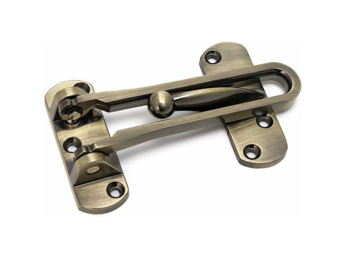 Corrente De Segurança Para Porta Batente (pacote Com 1), Em Liga Zinco, Limitador Abertura Portas, Ideal Residências, Apartamentos E Hotéis.