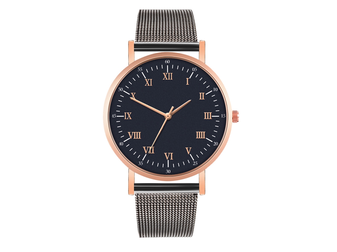 Relógio de Moda para Homem e Mulher Pulseira de Malha Dial Redondo Quartzo para Namorados (8)