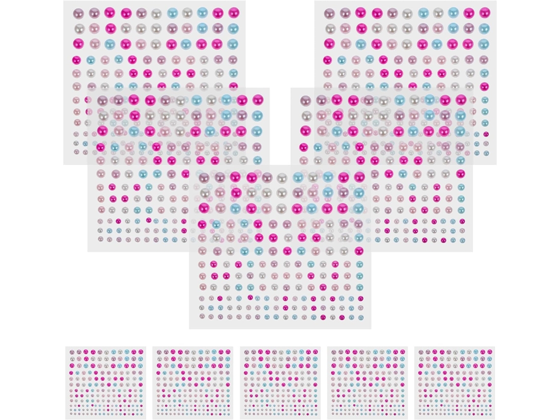Adesivos autoadesivos de cabeça plana em acrílico, 10 folhas para decoração de unhas.
