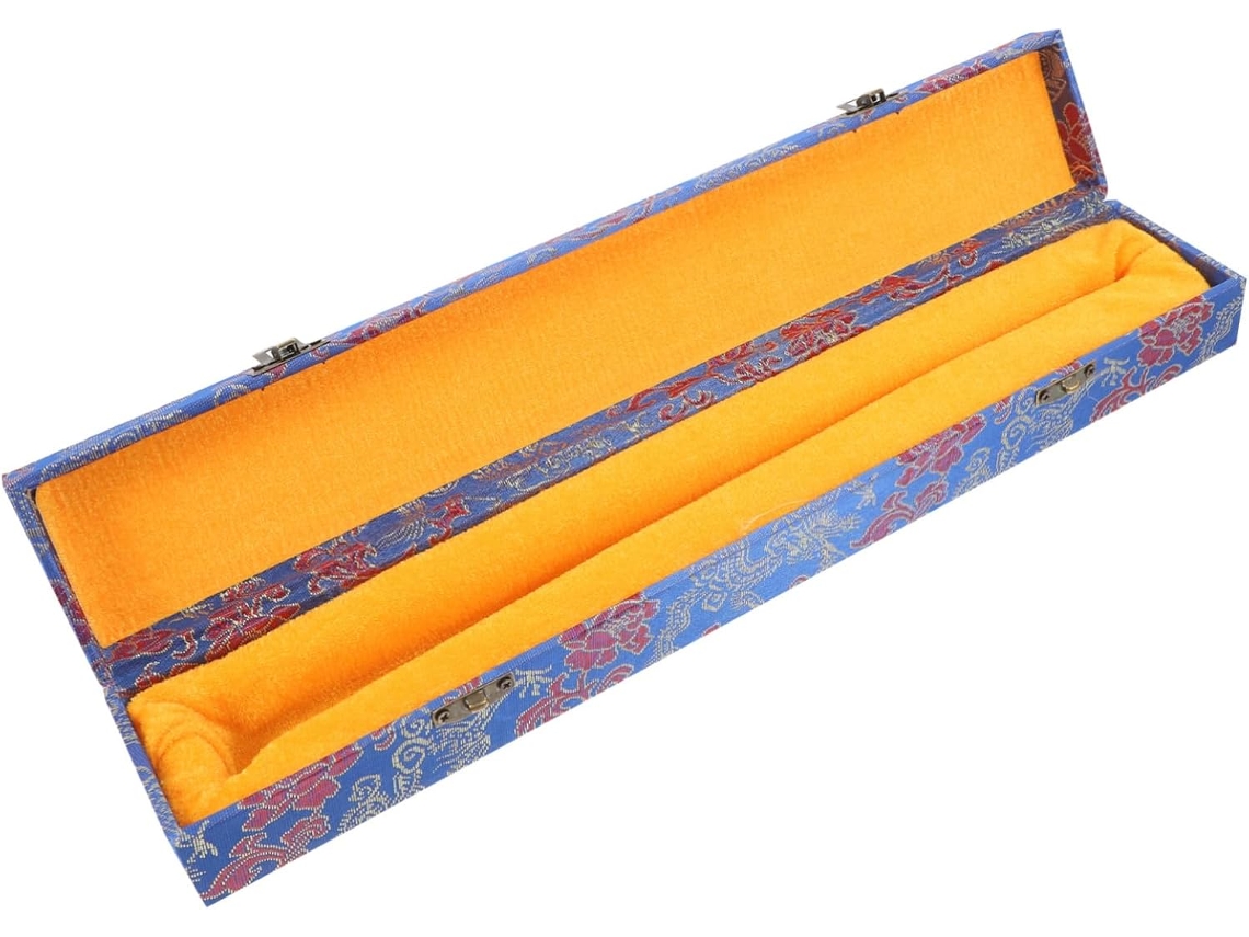 Caixa Armazenamento Decorativa Bordada Elegante Leque Dobrável Chinês Tampa Guardar Lembranças Objetos GOKOCO