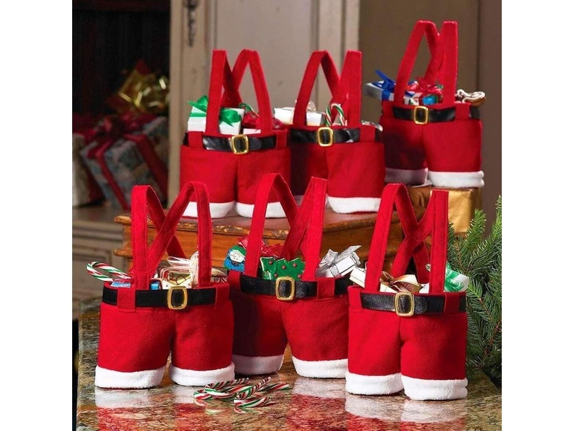 Meias de Natal 45cm 4pcs com Estilo Xadrez Nova Line