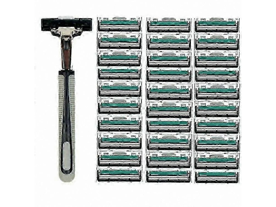 Conjunto De Barbear Com Cabo E Lâminas Para Uso Diário