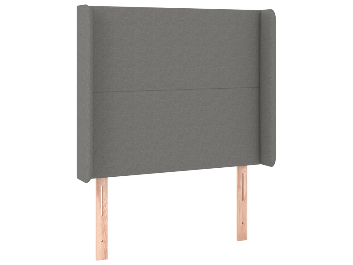 Cabeceira Cama com Abas Tecido Cinzento Escuro MAISON EXCLUSIVE (83x16x118 cm)
