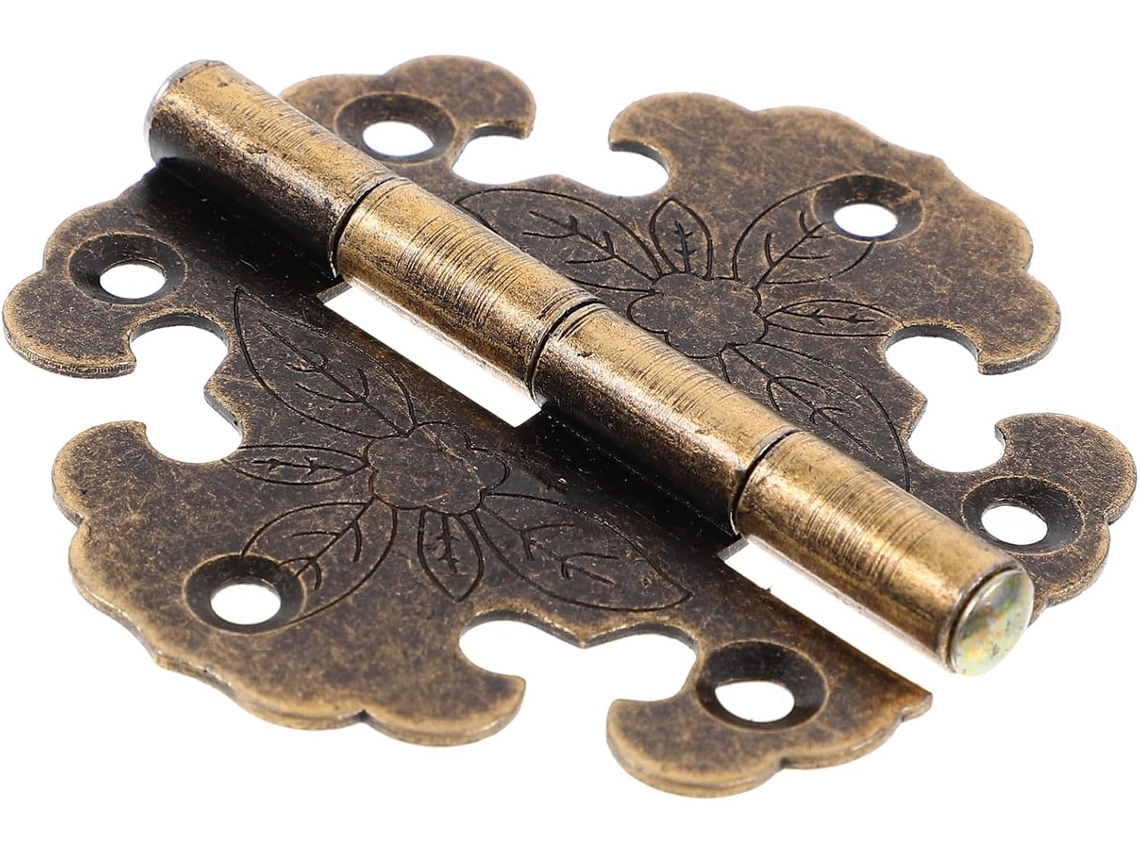 Conjunto De 4 Dobradiças Vintage Cobre Para Portas Armários, Caixas