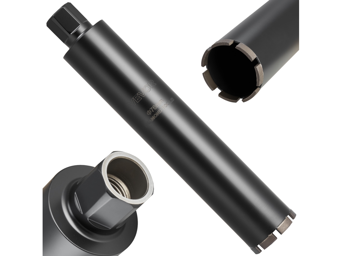 Broca De Diamante Para Perfuração Húmida, Diâmetro 76 Mm, Profundidade 356 Mm Vevor