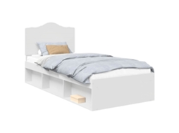 Conjunto de 2 Estruturas da Cama Branco 90x200 cm Madeira de Pinheiro Sólida MAISON EXCLUSIVE