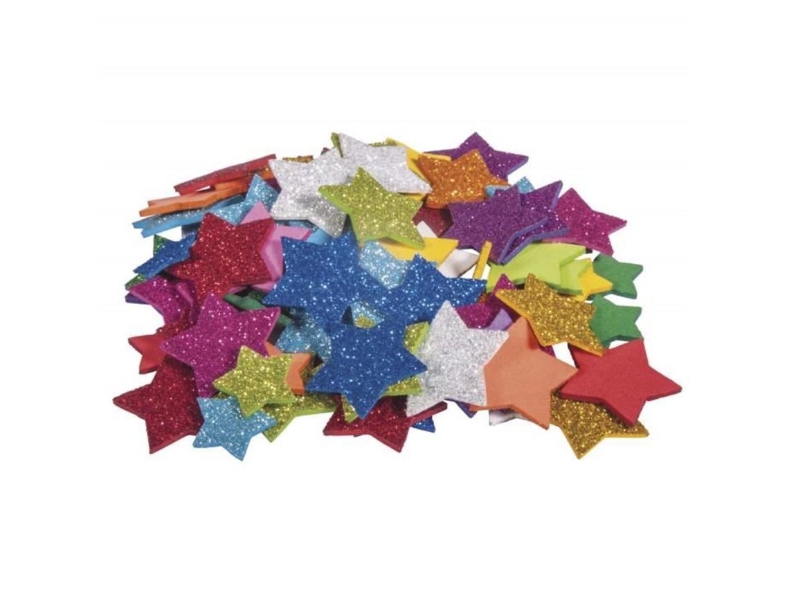 Hobby Rayher Espuma Borracha Estrelas Glitter, 2 30231000 Rayher