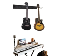 Suporte de Parede para Guitarra, Design Que Economiza Espaço, Gancho Ajustável, Material Durável AQUAFORGE