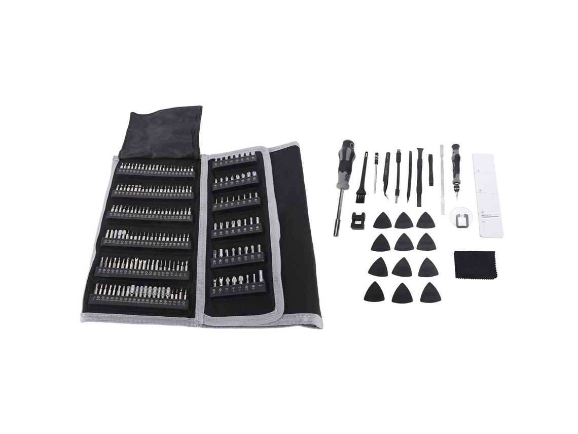 Um kit de chaves Fenda 201 em 1, equipado com bits de múltiplas especificações e design magnético de precisão.