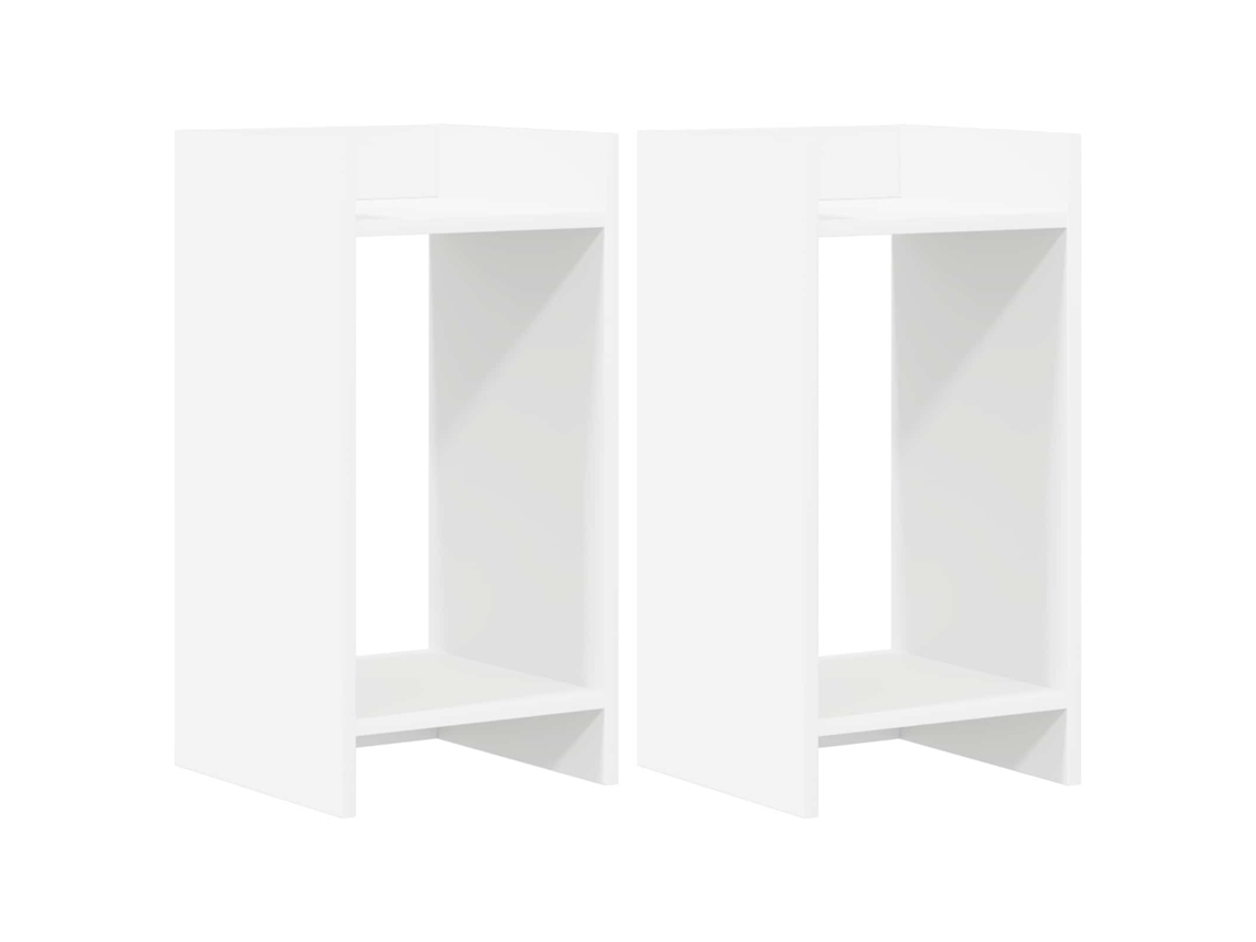 Conjunto 2 Suporte Para Plantas Vidaxl Branco Derivados De Madeira (30 X 30 X 60 Cm)