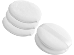 Conjunto de 5 Esponjas Esponjas Cosméticas Veludo Branco, Maquiagem Acessório