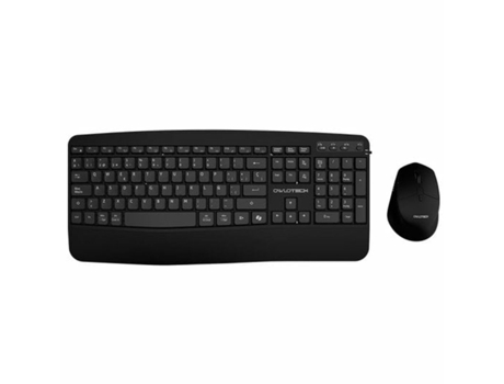 Teclado e Rato OWLOTECH EK500 (Preto - Qwerty espanhol)