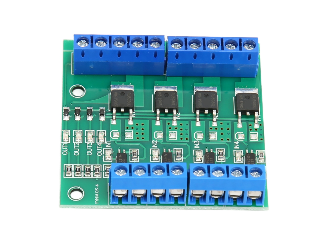 Módulo Driver Mos 4 Canais Para Plc Com Pwm 3-20v