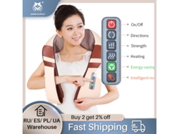 Massageador Elétrico De Pescoço E Ombros Em Formato De U Jinkairui, Xale Com 16 Bolas, Massageador Shiatsu Para Corpo Inteiro, Car Aquaforge