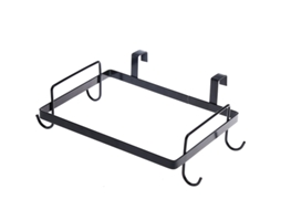 Suporte de Metal para Lixeira Porta, Preto, Organizador para Armário, Suporte para Pendurar na Porta do Armário BRILVIBERA
