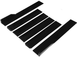 Zijrok Universo - Preto - Flexível - 6 Unidades - Material Abs - Instalação Fácil - Comprimento Ajustável - Zijschort