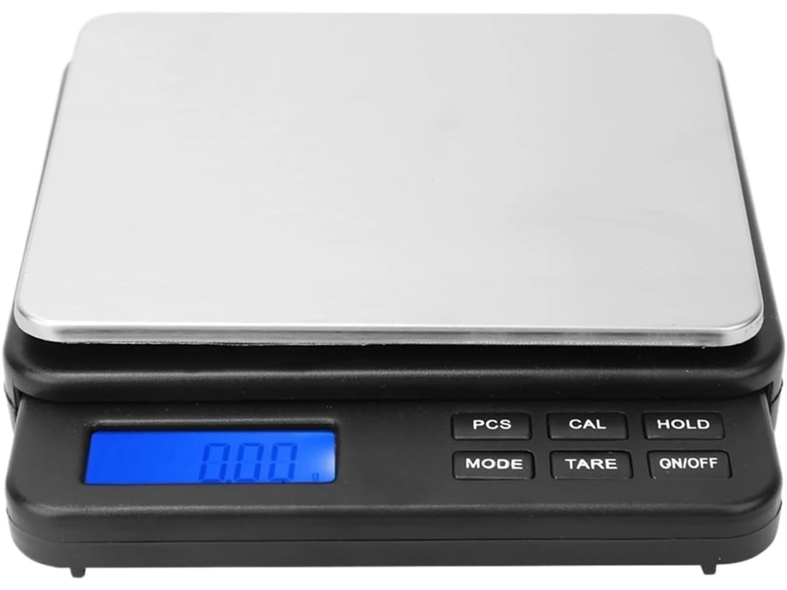 Balança De Cozinha Digital Com Visor Retroiluminado Azul Compacta Cozinhar