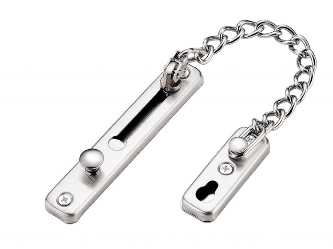 1 Corrente Antifurto Para Porta, Trava Aço Inoxidável