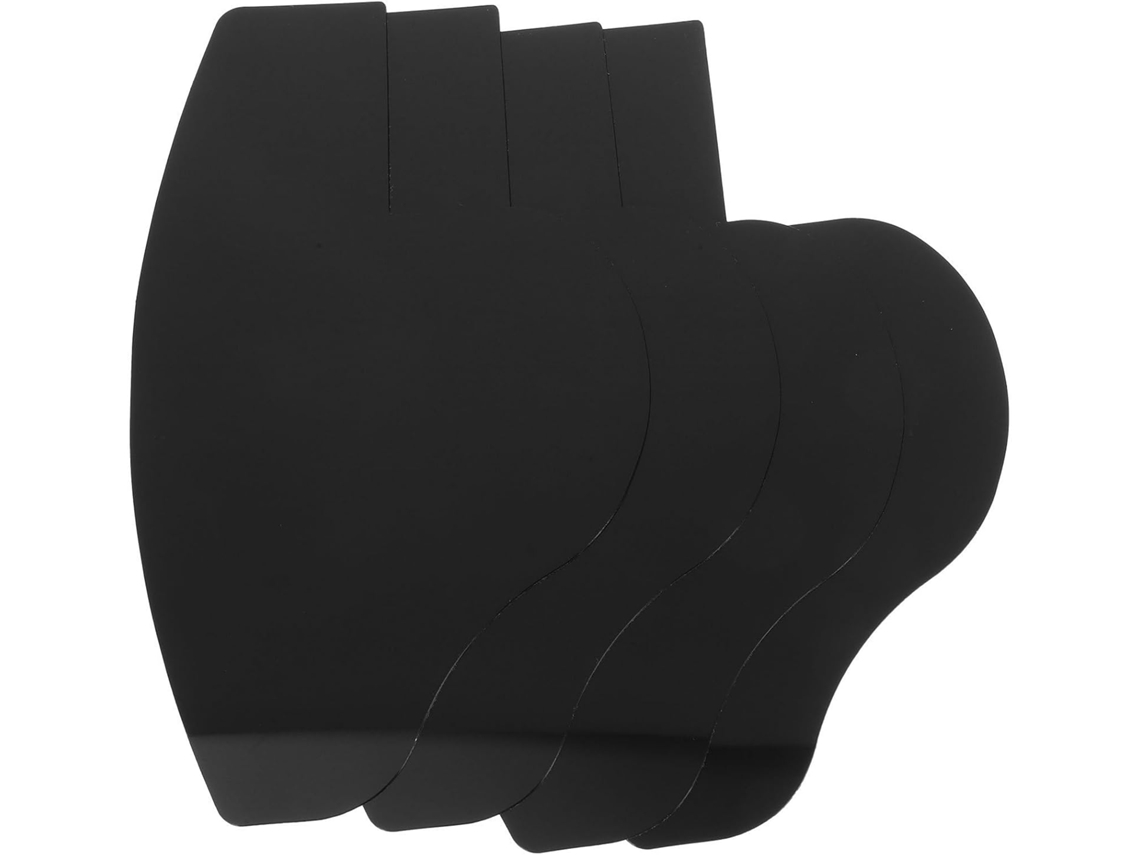 Conjunto de 4 aplicadores de barba em PVC com design clássico, portáteis, para uso doméstico, na cor preta.