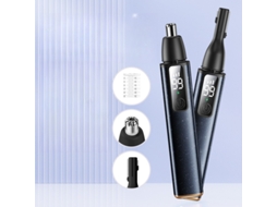 Aparador Nariz/orelhas 2 em 1 Usb c Recarregável,visor Led, 10000 Rpm, Ipx7 Preto HEXINYIGJLY