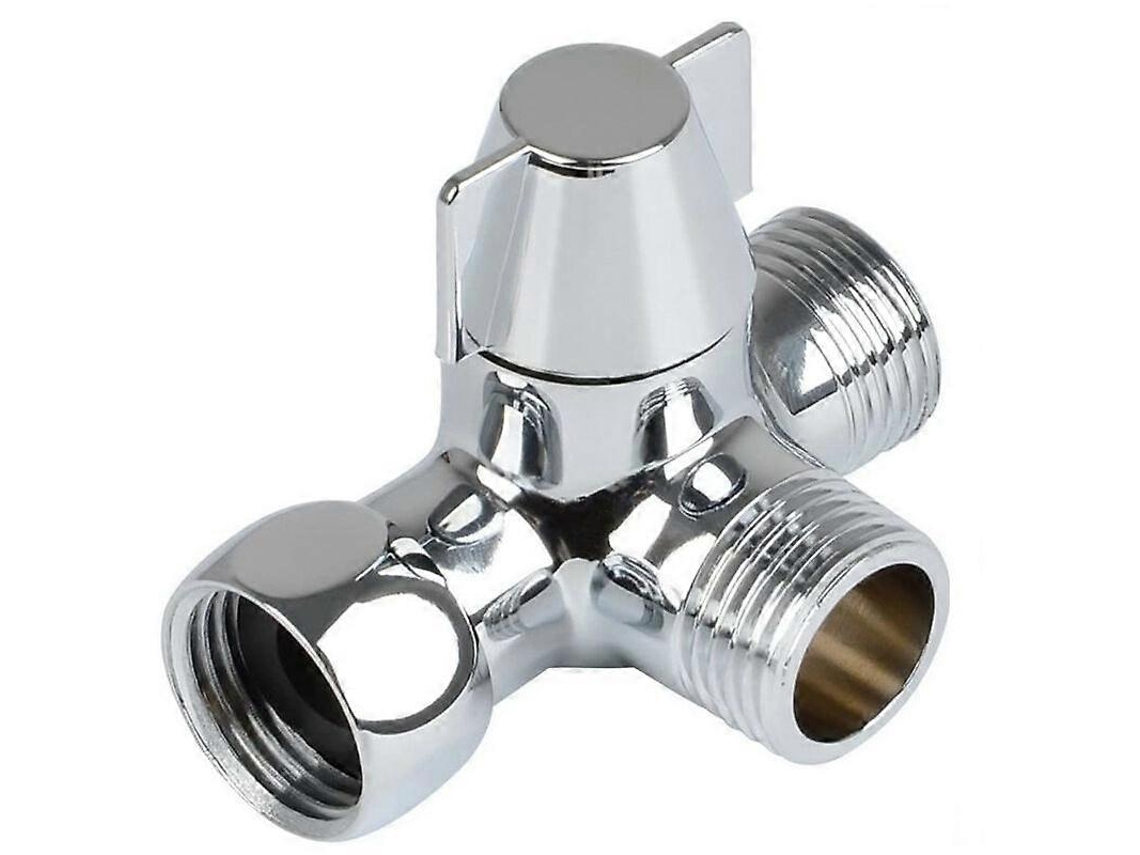 Válvula Desviadora 3 Vías de Latón Macizo para Regadera, Regadera Manual Y Regadera de Techo Con Conexiones Universal G1/2 Pulgada