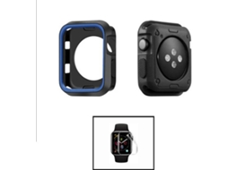 Capa Military + Película de Hydrogel PHONECARE Apple iWatch Series 5 - 40mm Preto e Azul