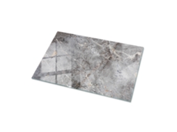 Tampo De Mesa Retangular Espelharte (100x70 Cm - Padrão De Mármore Natural - Cinza)