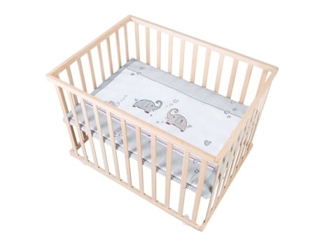 Cercadinho Para Bebês Sobre Rodas Roba Jumbotwins Altura Ajustável Tapete Para Cercadinho Incluído Madeira Maciça Natural Padrão De Elefan