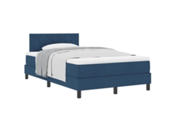 Cama Box com Colchão com Cabeceira Azul Tecido MAISON EXCLUSIVE (120x200 cm)