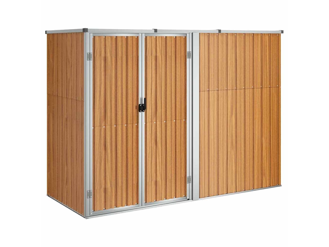 Abrigo Para Ferramentas Vidaxl Marrom Aço (225 X 89 X 161 Cm )