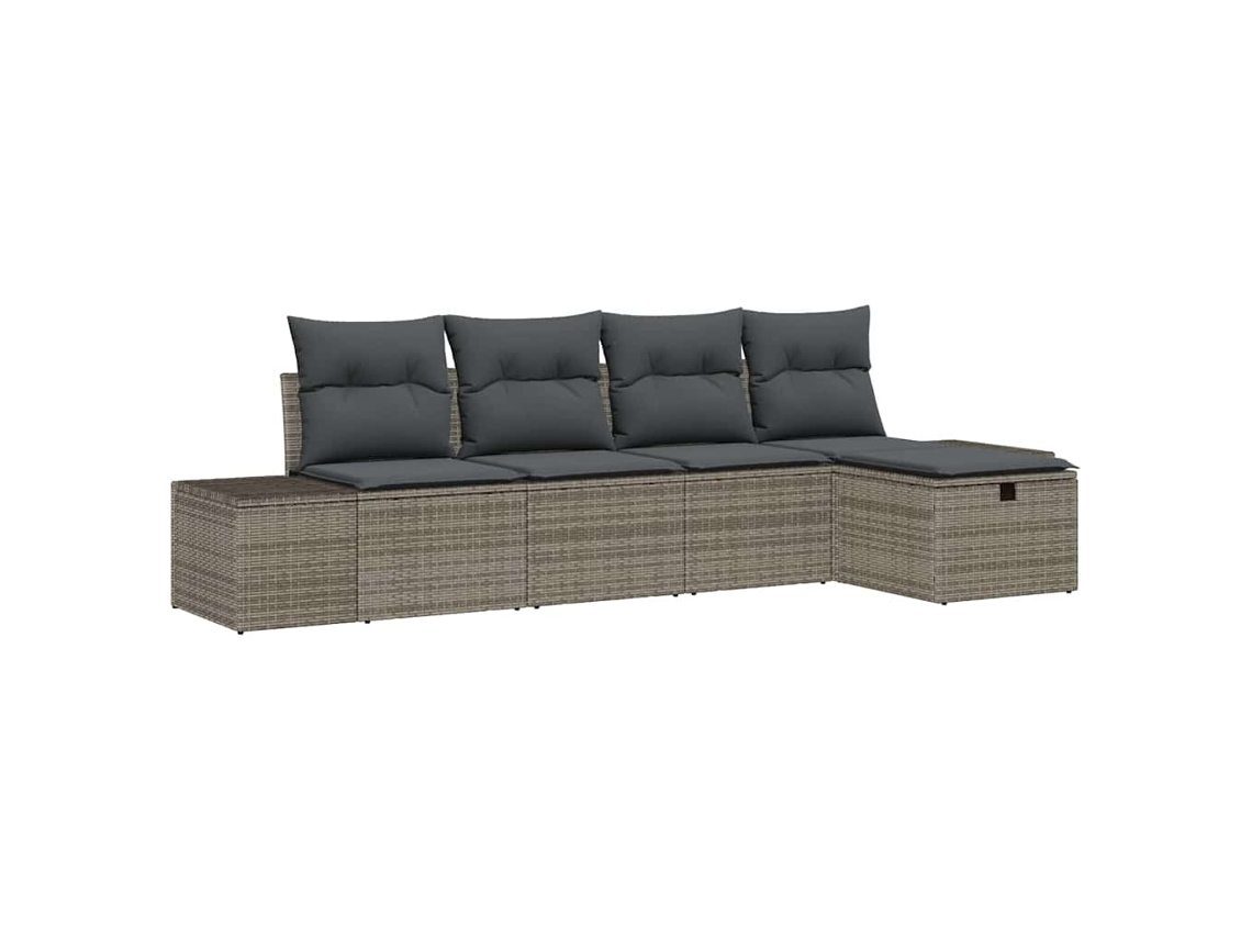 Maison Exclusive - Conjunto De Sofás Com Almofada 5 Pcs Vime Pe