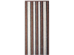 Cortina De Porta Florence Chenille - Morel - Listras - 90x220 Cm - Bege/bronze/marrom
