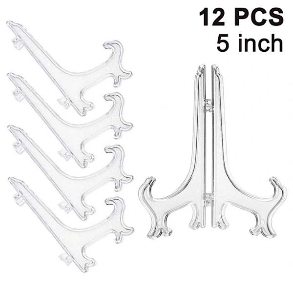 Conjunto de 12 Cavaletes de Plástico Qd, Suportes para Pratos e Porta, Pratos BRILVIBERA