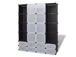 Conjunto 1 Modular Storage,modular Storages Vidaxl Preto Plástico (n/a)