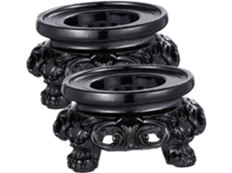 Suportes Para Bolas De Cristal Em Resina Preta Doitool, 2 Peças, Base Oca Para Esferas Médias, Suporte De Exibição Para