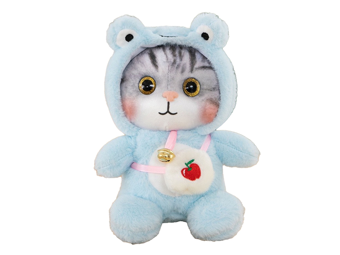 Mali pelúcia de Gato Fofa com Sino Macio Algodão Pp Presente de Aniversário Infantil Azul