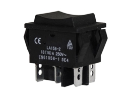 Interruptor Elétrico De Controle Mini Impermeável La158-2 10a 250v Com Duplo Reset Para Equipamentos De Elevação E Ferramentas Elétricas Negro