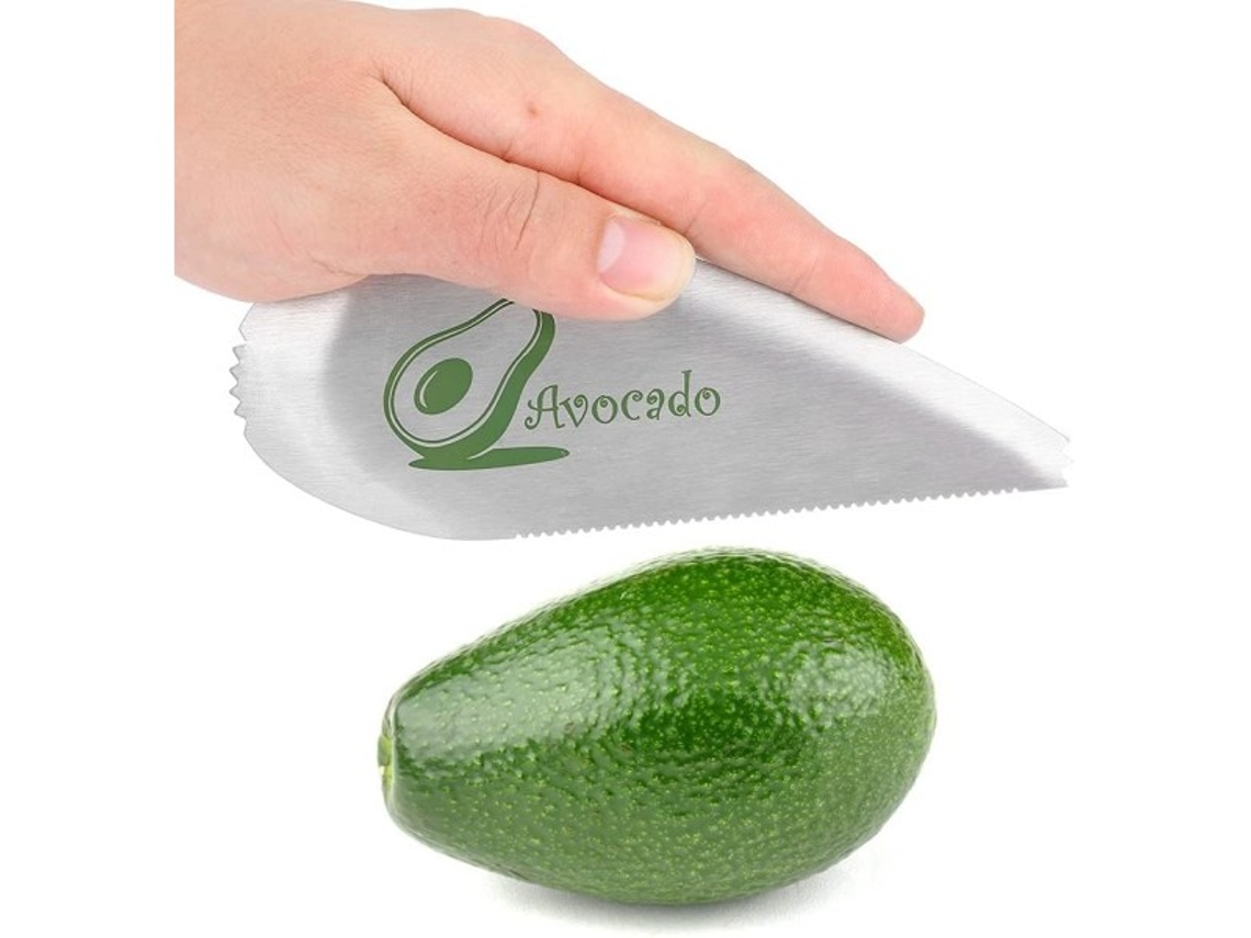Utensílios De Cozinha Fáceis Limpar. Fatiador Abacate Criativo 2 Peças, Prático E Em Aço Inoxidável Para A Cozinha