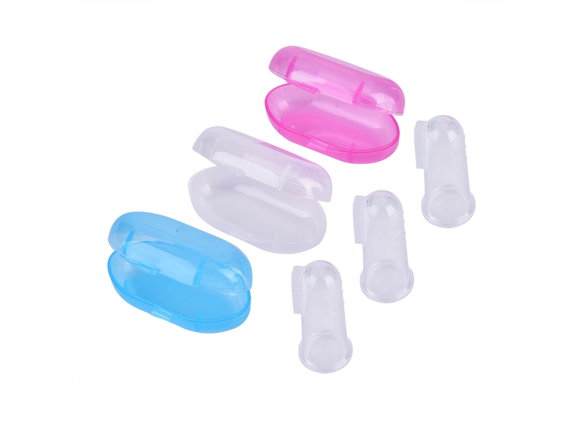 Escova Dedo Silicone Bebê LAXISCREED com Capa