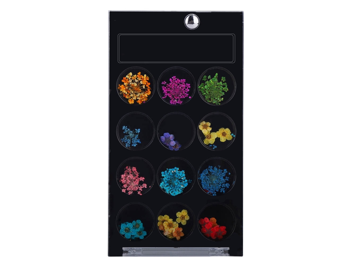 12 Cores Flores Secas Para Decoração De Unhas De Gel Uv 3d Ferramenta De Manicure Diy