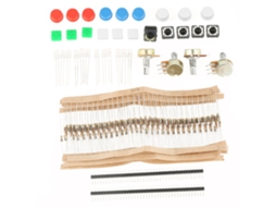 Kit de Componentes Eletrônicos DIY: Interruptores, Potenciômetro, Resistências, LED S/MARCA